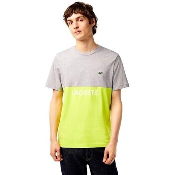 Abbigliamento Uomo T-shirt maniche corte Lacoste CAMISETA HOMBRE   COLOR BLOCK TH8372 Grigio