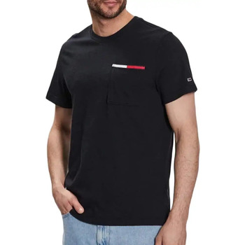 Abbigliamento Uomo T-shirt maniche corte Tommy Jeans essential flag Nero