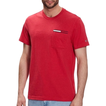 Abbigliamento Uomo T-shirt maniche corte Tommy Jeans essential flag Rosso