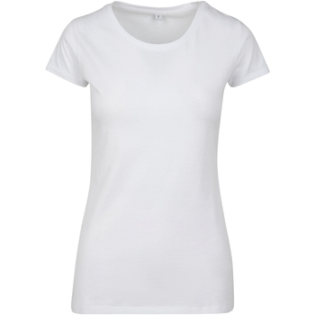 Abbigliamento Donna T-shirts a maniche lunghe Build Your Brand BY092 Bianco
