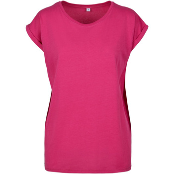 Abbigliamento Donna T-shirts a maniche lunghe Build Your Brand BY021 Rosso