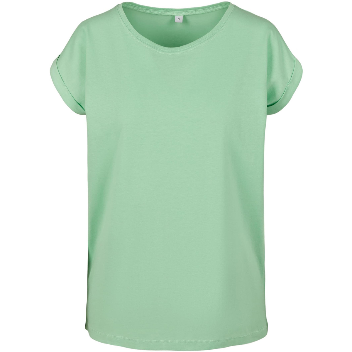 Abbigliamento Donna T-shirts a maniche lunghe Build Your Brand BY021 Verde