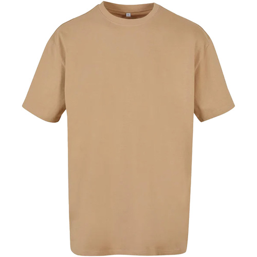 Abbigliamento Uomo T-shirts a maniche lunghe Build Your Brand BY193 Beige