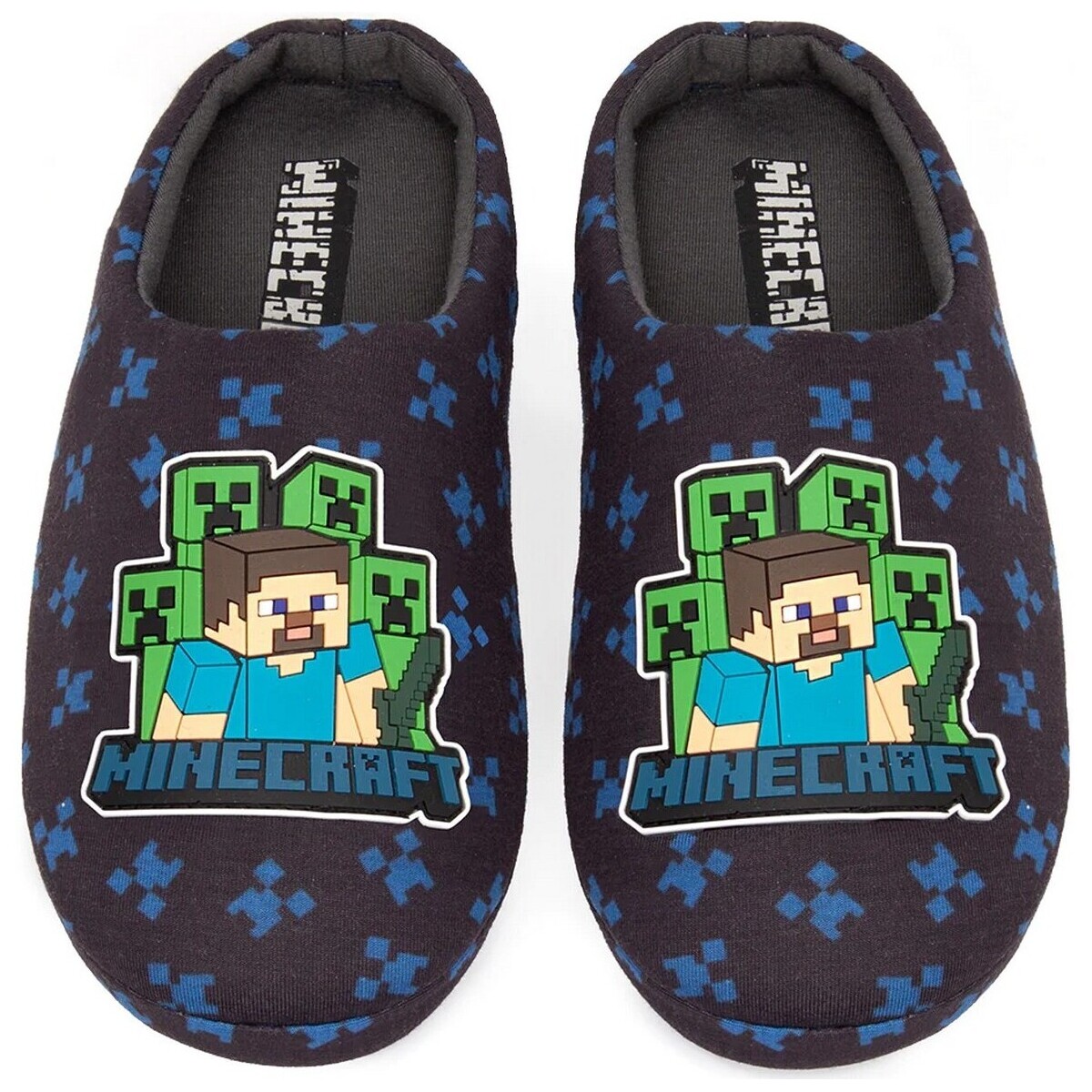 Scarpe Unisex bambino Pantofole Minecraft NS7169 Blu