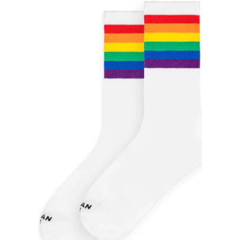 Biancheria Intima Calzini American Socks Mid High Rainbow Pride Bianco