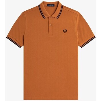 Abbigliamento Uomo T-shirt & Polo Fred Perry - POLO CON PROFILI  1 COLORE Arancio