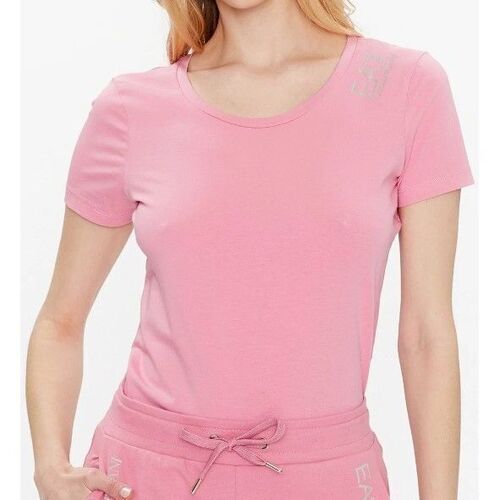 Abbigliamento Donna T-shirt maniche corte Ea7 Emporio Armani 8NTT50 Rosa
