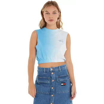 Abbigliamento Donna Top / T-shirt senza maniche Tommy Jeans indie Blu