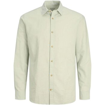 Abbigliamento Uomo Camicie maniche lunghe Jack & Jones 12220134 SUMMER-GRANIRE GREEN Verde