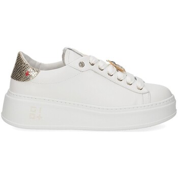 Scarpe Donna Sneakers Gio + Gio+ PIA70A spilla ape pelle bianca Bianco
