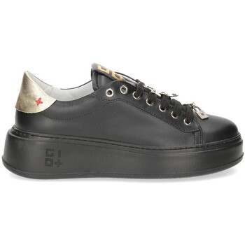 Scarpe Donna Sneakers Gio + Gio+ PIA90D accessori oro pelle nera Nero