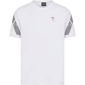 Abbigliamento Uomo T-shirt & Polo Ea7 Emporio Armani T-shirt EA7 3RPT03 PJ3BZ 7 Lines Uomo Bianco