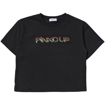 Abbigliamento Bambina T-shirt maniche corte Pinko Up T-SHIRT JERSEY RAGAZZA Nero