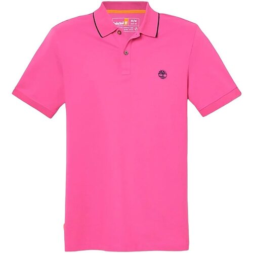Abbigliamento Uomo T-shirt & Polo Timberland SS JACQUARD YD POLO Rosa