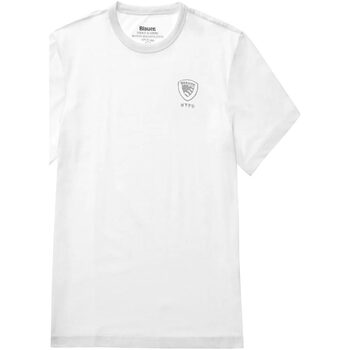 Abbigliamento Uomo T-shirt maniche corte Blauer T-SHIRT M/CORTA GIROCOLLO Bianco