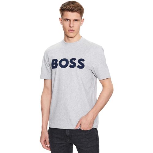Abbigliamento Uomo T-shirt maniche corte BOSS TEDENIMLOGO T-SHIRT Grigio