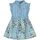 Abbigliamento Bambina Abiti lunghi Guess MIXED FABRIC SS DRESS Blu
