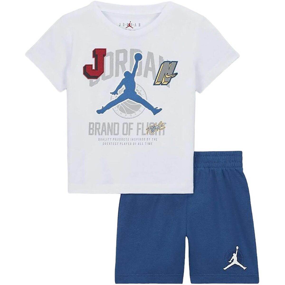 Abbigliamento Bambino Completo Air Jordan GYM 2 FT SHORT SET Blu