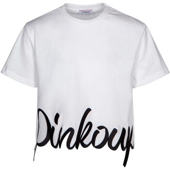 Abbigliamento Bambina T-shirt maniche corte Pinko Up T-SHIRT JERSEY RAGAZZA Bianco