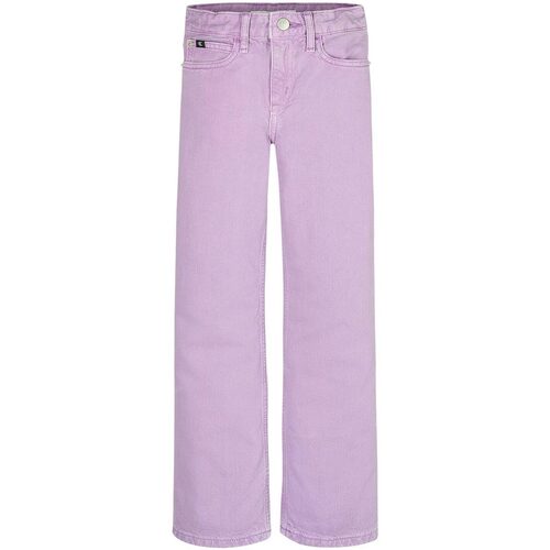 Abbigliamento Bambina Pantaloni Calvin Klein Jeans WIDE LEG HR Viola