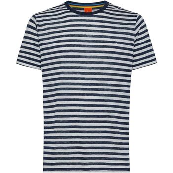 Abbigliamento Uomo T-shirt maniche corte Sun68 T-SHIRT STRIPES Blu