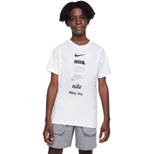 Abbigliamento Bambino T-shirt maniche corte Nike B NSW TEE LOGO Bianco