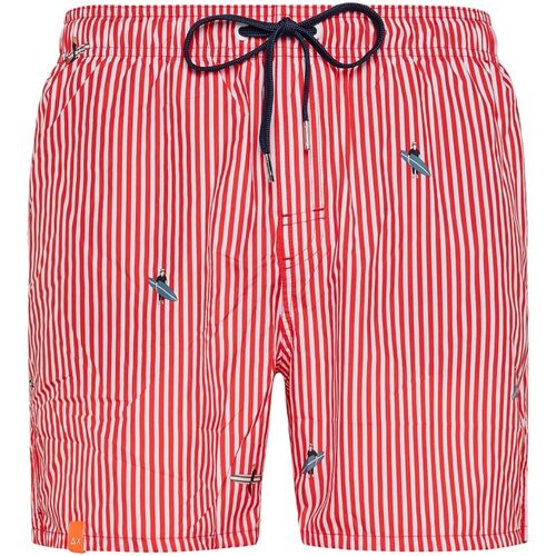 Abbigliamento Uomo Costume / Bermuda da spiaggia Sun68 SWIM PANT STRIPE FANCY Rosso
