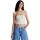Abbigliamento Donna Top / T-shirt senza maniche Calvin Klein Jeans RIB CROPPED STRAPPY TOP Beige
