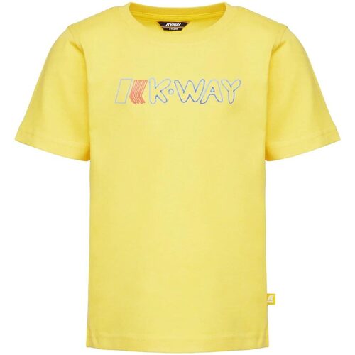 Abbigliamento Bambino T-shirt maniche corte K-Way P. ODOM HAND LETTERING Giallo