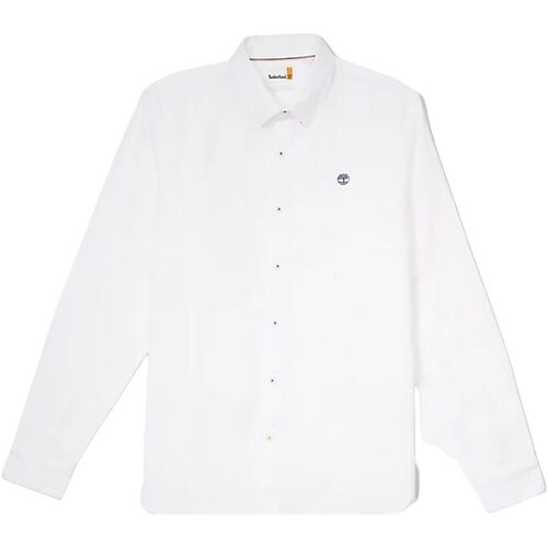 Abbigliamento Uomo Camicie maniche lunghe Timberland LS LINEN SHIRT Bianco