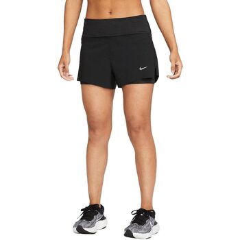 Abbigliamento Donna Shorts / Bermuda Nike W  SWIFT DRI FIT MR 3IN 2IN1 SHORT Nero