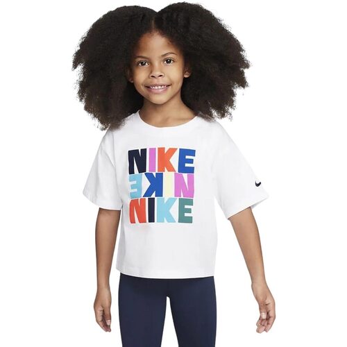 Abbigliamento Bambina T-shirt maniche corte Nike SNACKPACK BOXY TEE Bianco
