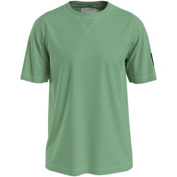 Abbigliamento Uomo T-shirt maniche corte Calvin Klein Jeans MONOLOGO SLEEVE BADGE REG TEE Verde