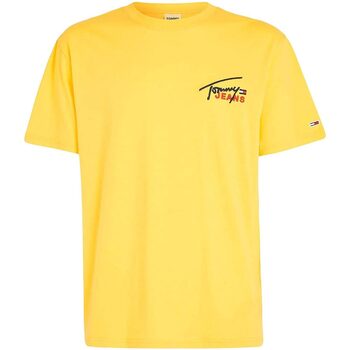 Abbigliamento Uomo T-shirt maniche corte Tommy Jeans TJM CLSC GRAPHIC SIGNATURE TEE Giallo