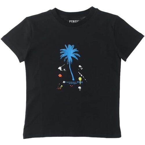 Abbigliamento Bambino T-shirt maniche corte Pyrex T-SHIRT JERSEY RAGAZZO Nero