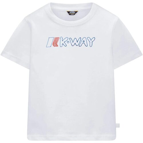 Abbigliamento Bambino T-shirt maniche corte K-Way P. ODOM HAND LETTERING Bianco
