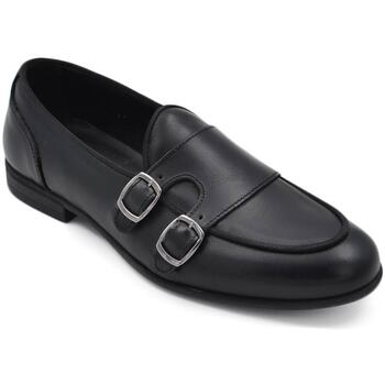 Image of Scarpe Malu Shoes Scarpe Scarpe uomo mocassino doppia fibbia argento derby vintage in ve