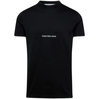 Abbigliamento Uomo T-shirt maniche corte Calvin Klein Jeans Slim Logo Nero