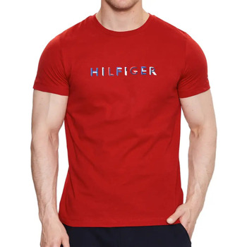 Abbigliamento Uomo T-shirt maniche corte Tommy Jeans Slim Logo Rosso
