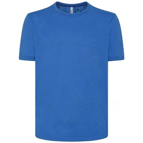 Abbigliamento Uomo T-shirt maniche corte Sun68 T-SHIRT ROUND BOTTOM Blu