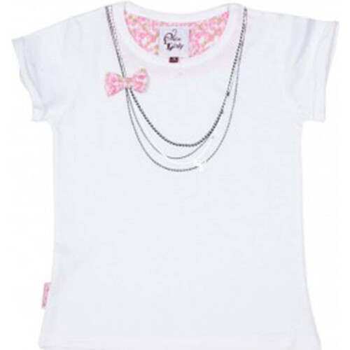 Abbigliamento Bambina T-shirt maniche corte Miss Girly T-shirt manches courtes fille FABETTY Bianco
