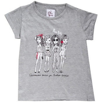 Abbigliamento Bambina T-shirt maniche corte Miss Girly T-shirt manches courtes fille FRIGIRLY Grigio