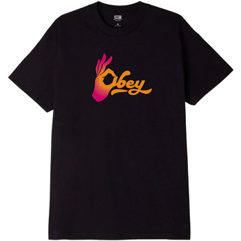 Abbigliamento Uomo T-shirt & Polo Obey T-SHIRT BLACK-BLK 