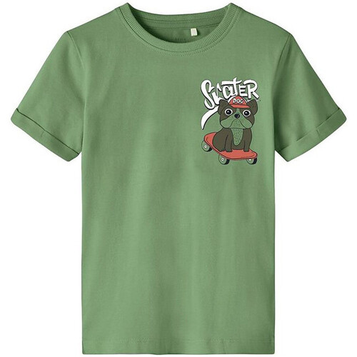 Abbigliamento Bambino T-shirt & Polo Name it 13214988 Verde