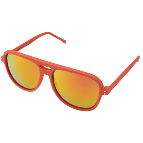 Orologi & Gioielli Occhiali da sole Komono Rafton Brick Red Rubber UV 400 Protection Red Sunglasses Rosso
