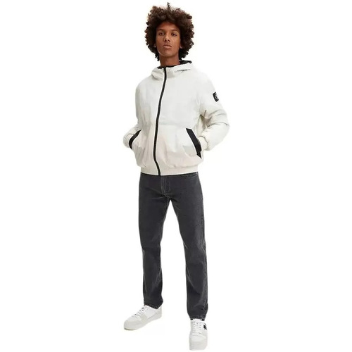 Abbigliamento Donna giacca a vento Calvin Klein Jeans ecru trim Bianco