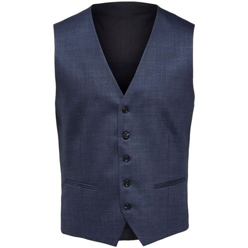 Abbigliamento Uomo Giacche Selected 16090173 STATE FLEX-DARK BLUE Blu