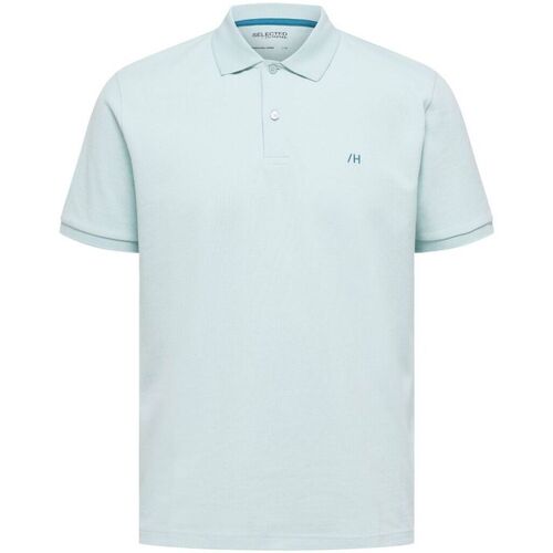 Abbigliamento Uomo T-shirt & Polo Selected 16087839 DANTE-HARBOUR GRAY Blu
