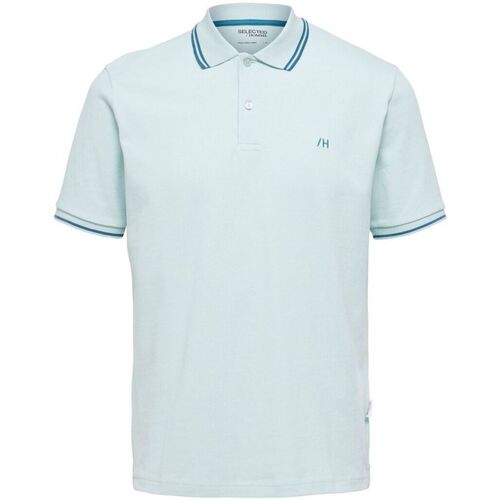 Abbigliamento Uomo T-shirt & Polo Selected 16087840 DANTE SPORT-HARBOR GRAY Blu