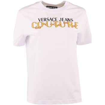 Abbigliamento Donna T-shirt maniche corte Versace Jeans Couture 75hahf01cj00f-g03 Bianco